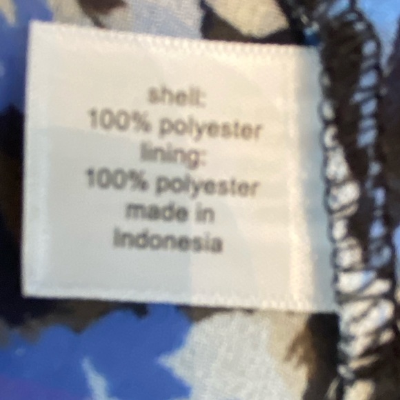 Lane Bryant sleeveless tank blue/black/white print size 18 - Picture 5 of 6